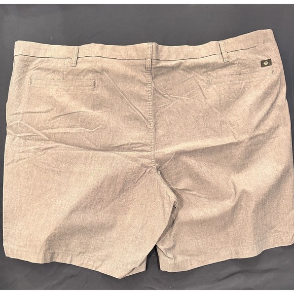 Dockers Mens Supreme Flex Grey Heathered Flat Front Shorts Size 54 Water Less - Picture 8 of 14